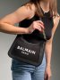 Сумка Balmain B-Army Canvas Leather Shoulder Bag Total Black (3)