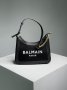 Сумка Balmain B-Army Canvas Leather Shoulder Bag Total Black (9)