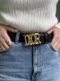 Ремінь Christian Dior Leather Belt Black Gold (2)