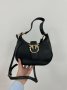 Сумка Pinko Mini Brioche Bag Hobo Black (7)