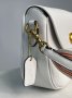 Сумка Coach Polished Pebble Willow Saddle Bag White (6)