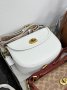 Сумка Coach Polished Pebble Willow Saddle Bag White (3)