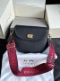 Сумка Coach Polished Pebble Willow Saddle Bag Black (2)