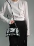 Сумка Balenciaga Hourglass Small Handbag Graffiti in Black (2)