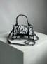 Сумка Balenciaga Hourglass Small Handbag Graffiti in Black (4)