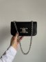 Сумка Celine Chain Shoulder Bag Claude In Shiny Calfskin Black Silver (8)