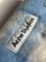 Шарф Acne Studio Mohair Checked Scarf White grey royal blue (10)