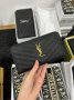 Гаманець Saint Laurent Plain Leather Long Wallet Black Gold (4)