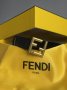 Ремінь Fendi Black Gold Leather Belt (2)