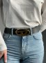 Ремінь Diesel Slim Glittery Belt With Oval D Buckle Gold (7)