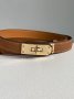 Ремінь Hermes Kelly 18 Belt Brown Leather (7)