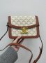 Сумка Celine The Triomphe Bag Canvas and Calfskin White (9)