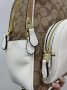 Рюкзак Coach Large Court Backpack In Signature Canvas in Beige White (10)