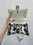 Сумка Balenciaga Hourglass Small Handbag Graffiti in Black (5)