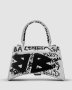 Сумка Balenciaga Hourglass Small Handbag Graffiti in Black (3)