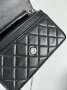 Сумка Chanel Classic Wallet on Chain Black Silver (8)