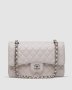 Сумка Chanel Classic 2.55 Medium Double Flap in White Silver (2)