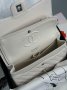 Сумка Chanel Classic 2.55 Medium Double Flap in White Silver (10)