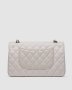 Сумка Chanel Classic 2.55 Medium Double Flap in White Silver (3)