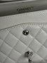 Сумка Chanel Classic 2.55 Medium Double Flap in White Silver (8)