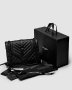 ???? Saint Laurent Envelope Medium In Quilted Leather Black (4)