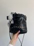 Сумка Chanel Black Quilted Calfskin Mini 22 Bag Silver Hardware (5)