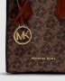 Сумка Michael Kors Mercer Extra-Small Pebbled Leather Crossbody Bag Brown (6)