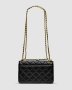 Сумка Calfskin Quilted Perfect Fit Wallet On Chain Black Gold (3)