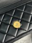 Сумка Calfskin Quilted Perfect Fit Wallet On Chain Black Gold (10)