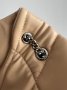 Сумка Puffer Small in Nappa Leather Beige Silver Chain (8)