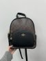 Рюкзак Coach Large Court Backpack In Signature Canvas in Brown Black (4)