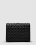 ???? Saint Laurent Envelope Medium In Quilted Leather Silver (2)