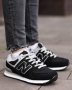 Кросівки New Balance 574 Black White (рр 36-41) (5)