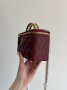 Сумка Chanel Classic Burgundy Lambskin Pearl Crush Vanity Bag Gold (8)