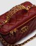 Сумка Chanel Classic Burgundy Lambskin Pearl Crush Vanity Bag Gold (4)