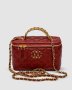 Сумка Chanel Classic Burgundy Lambskin Pearl Crush Vanity Bag Gold (3)