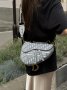 Сумка Saddle Bag with Strap Grey Dior Oblique Jacquard (5)