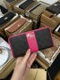 Гаманець Coach Round Fastener Long Wallet Signature Brown Pink (7)