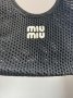 Сумка Miu Miu Raffia And Linen Tote Bag Black (6)