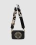 Сумка Signet Flash Black Smooth Leather Camo Strap Camera Crossbody Bag (3)