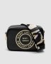 Сумка Signet Flash Black Smooth Leather Camo Strap Camera Crossbody Bag (2)