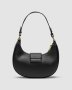 Сумка Leather Hobo Bag Black Black (3)