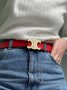 Ремінь брендовий Leather Belt Red Gold (7)