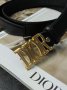 Ремінь брендовий Leather Belt Black Gold (6)