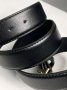 Ремінь брендовий Leather Belt Black Gold (7)