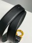 Ремінь брендовий Leather Belt Black Gold (4)