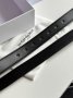 Ремінь брендовий Cassandre Belt With Square Buckle Black Silver (8)