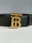 Ремінь брендовий Leather TB Belt Black Tan Gold (3)