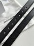 Ремінь брендовий Cassandre Belt With Square Buckle Black Gold (9)