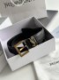 Ремінь брендовий Cassandre Belt With Square Buckle Black Gold (2)